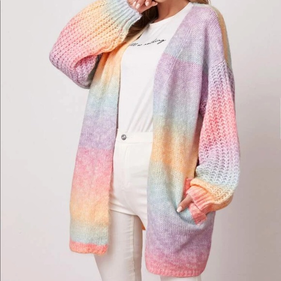 Pastel rainbow kimono cardigan - Picture 2 of 6